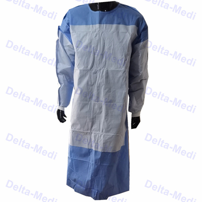 Bleu jetable de robe chirurgicale du niveau 3 de SMMS SMMMS médical pour la chirurgie